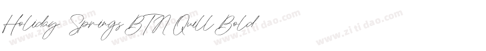 Holiday Springs BTN Quill Bold字体转换